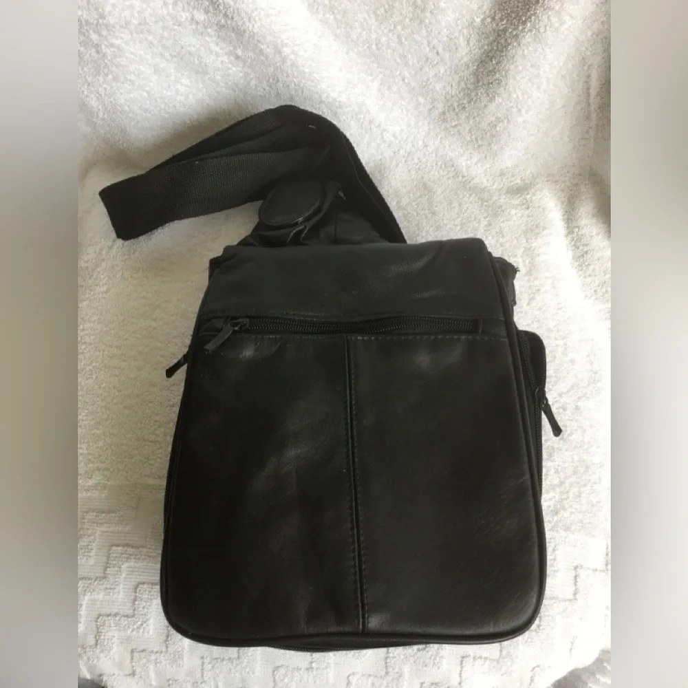 Black Leather Crossbody Bag